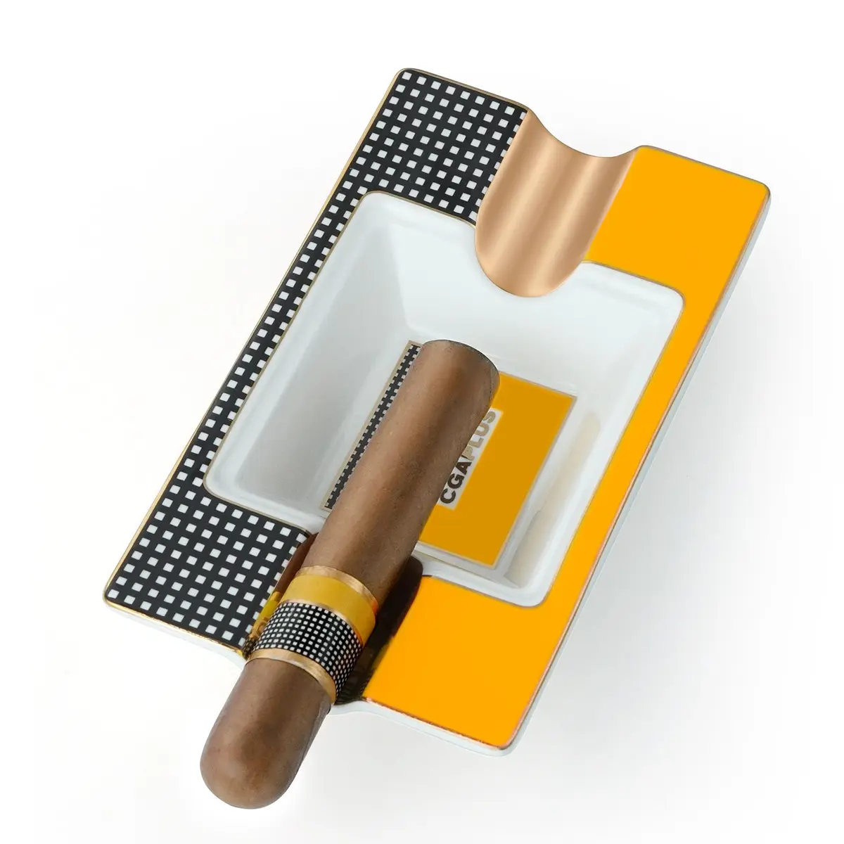 GUEVARA Cigar Ashtray Deep Basin 4.9in (12.45cm) | Elegant Indoor/Outdoor Accessory - view 3