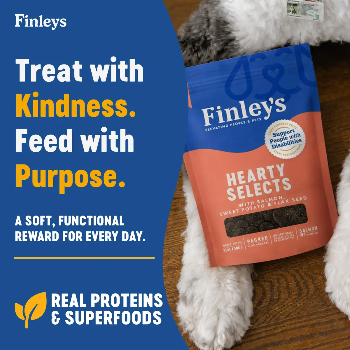 Finley's Salmon Hearty Bites Soft Chewy Dog Treats 12oz (340g) | Nutrient-Rich, Wholesome & Made in USA - view 3