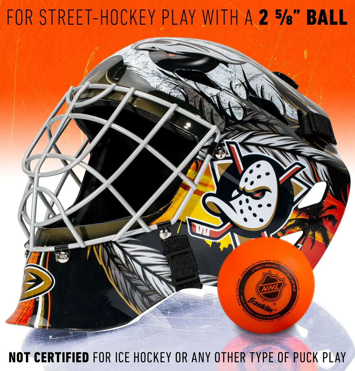 Franklin Sports NHL Street Hockey Goalie Face Mask - St Louis Blues | Youth Adjustable Steel Cage - view 6