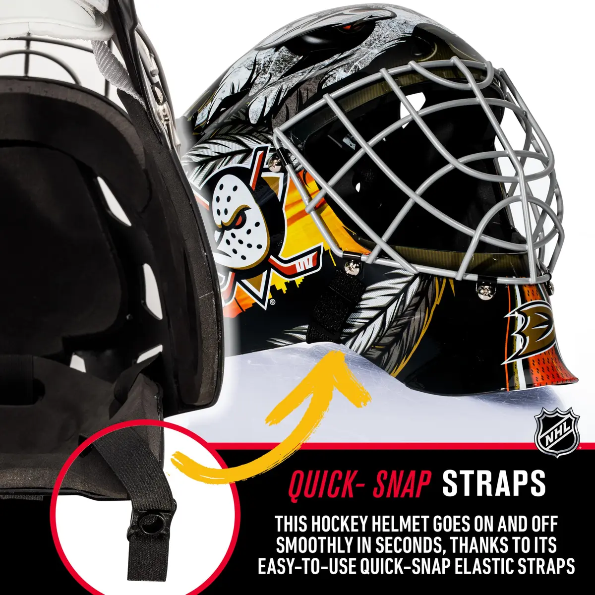Franklin Sports NHL Street Hockey Goalie Face Mask - St Louis Blues | Youth Adjustable Steel Cage - view 4