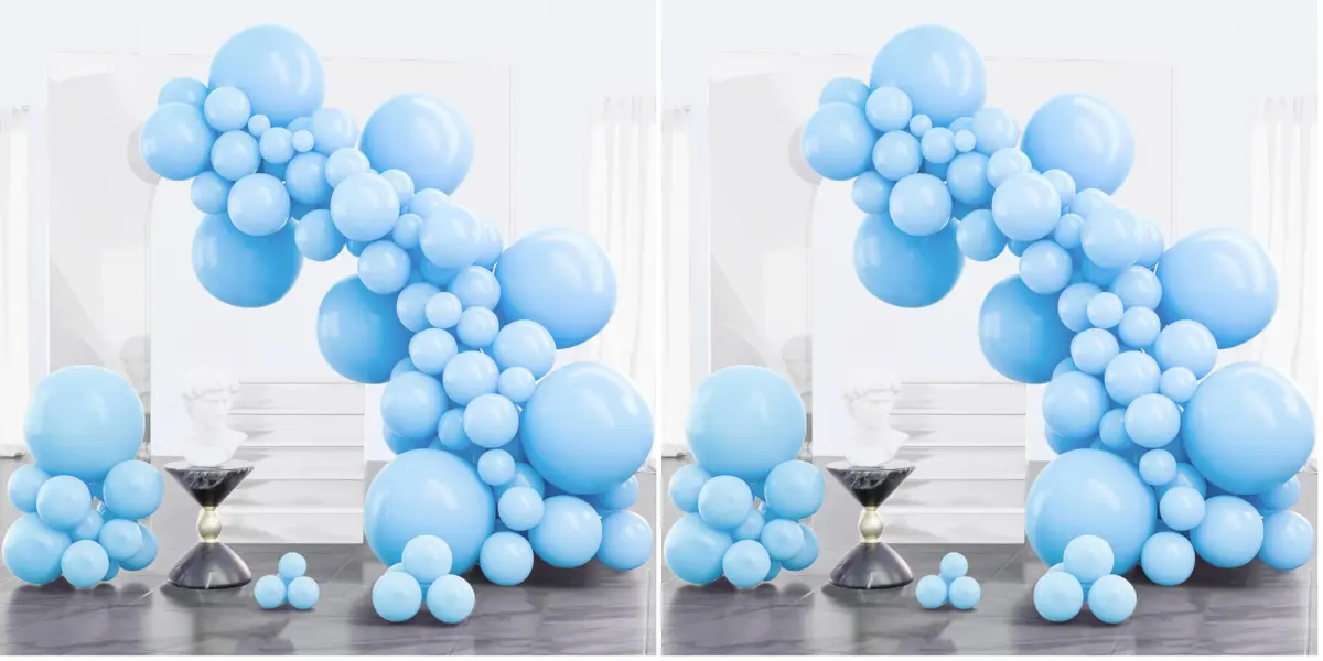 PartyWoo Light Blue Balloons 100pcs Assorted Sizes (18, 12, 10, 5 Inch) | Pastel Sky Aqua Blue Balloon Arch Kit Garland for Birthday, Baby Shower, Graduation Party Decorations - main product image