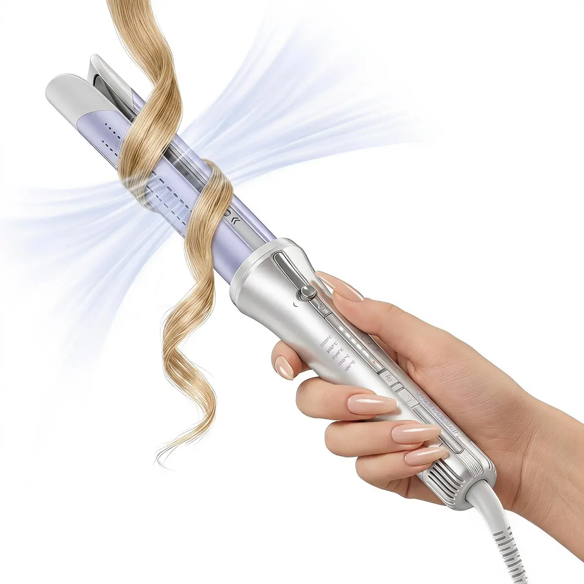 SHEGLAM One Touch Airflow Styler Pro 1 inch Automatic Rotating Curling Iron | 5-Minute Styling, 14-Day Hold - main product image