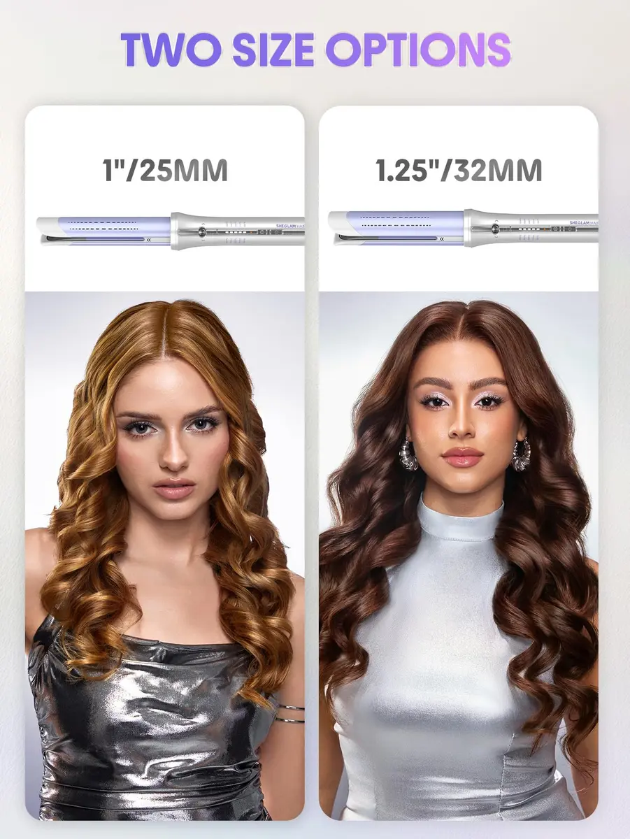 SHEGLAM One Touch Airflow Styler Pro 1 inch Automatic Rotating Curling Iron | 5-Minute Styling, 14-Day Hold - view 8