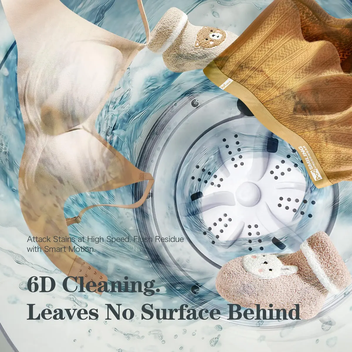 SUNHAIXIA Portable Mini Washing Machine 1L (0.26 Gal) | Imitation Hand Wash & UV Sterilization - view 6