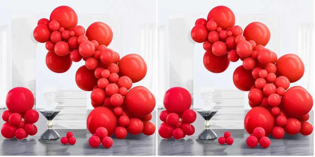 PartyWoo Red Balloons 100 pcs Assorted Sizes 5-18 Inch | Value Pack for Parties - main product image