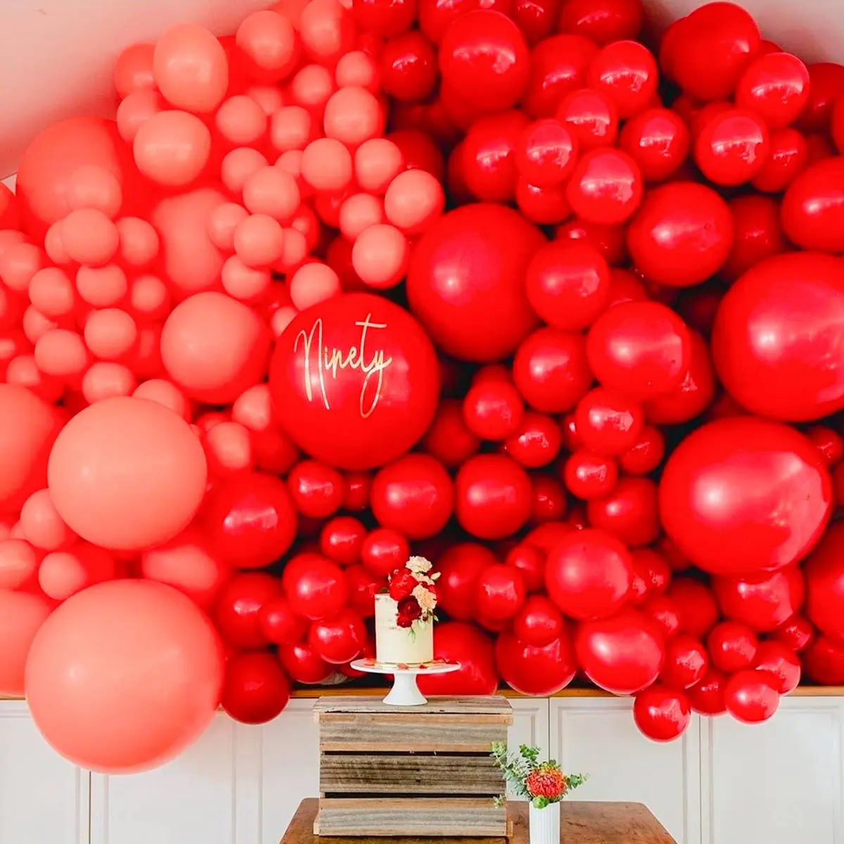 PartyWoo Red Balloons 100 pcs Assorted Sizes 5-18 Inch | Value Pack for Parties - view 6