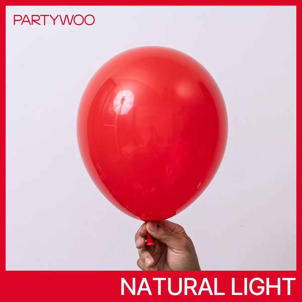 PartyWoo Red Balloons 100 pcs Assorted Sizes 5-18 Inch | Value Pack for Parties - view 3