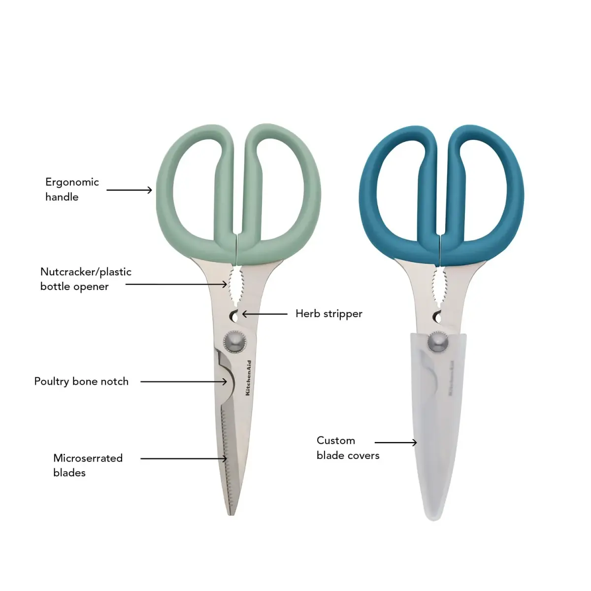KitchenAid 2-Piece Multipurpose Shear Set with Nutcracker & Bottle Opener | Stainless Steel Blades - view 6