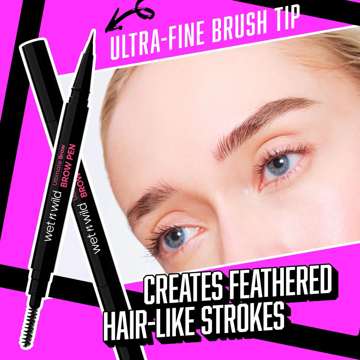 wet n wild Ultimate Brow Pen - Medium Brown | Precise, Waterproof, 16-Hour Wear - view 3