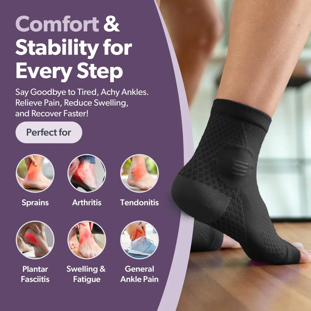 BraceAbility Neuropathy Socks (Pair) - Small Teal | FDA Approved Medical Compression Garment for Nerve Pain Relief - view 5