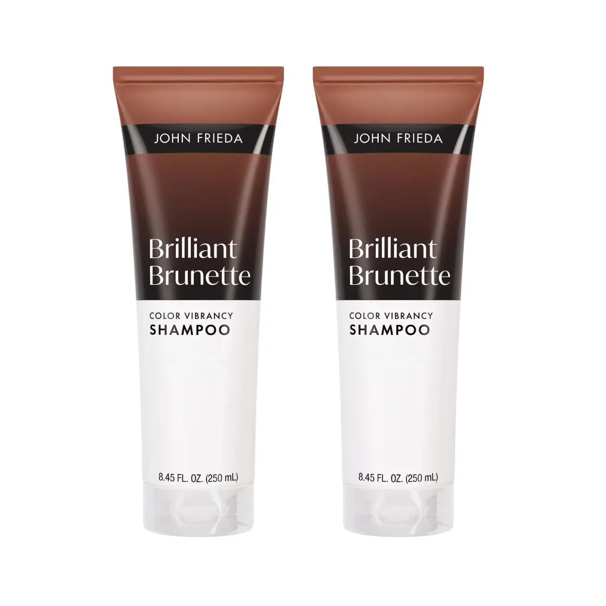 John Frieda Brilliant Brunette Color Vibrancy Shampoo 500ml (16.9 fl oz) | Enhances Brown Hair Tones - main product image