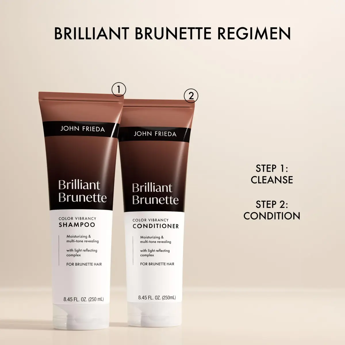 John Frieda Brilliant Brunette Color Vibrancy Shampoo 500ml (16.9 fl oz) | Enhances Brown Hair Tones - view 6