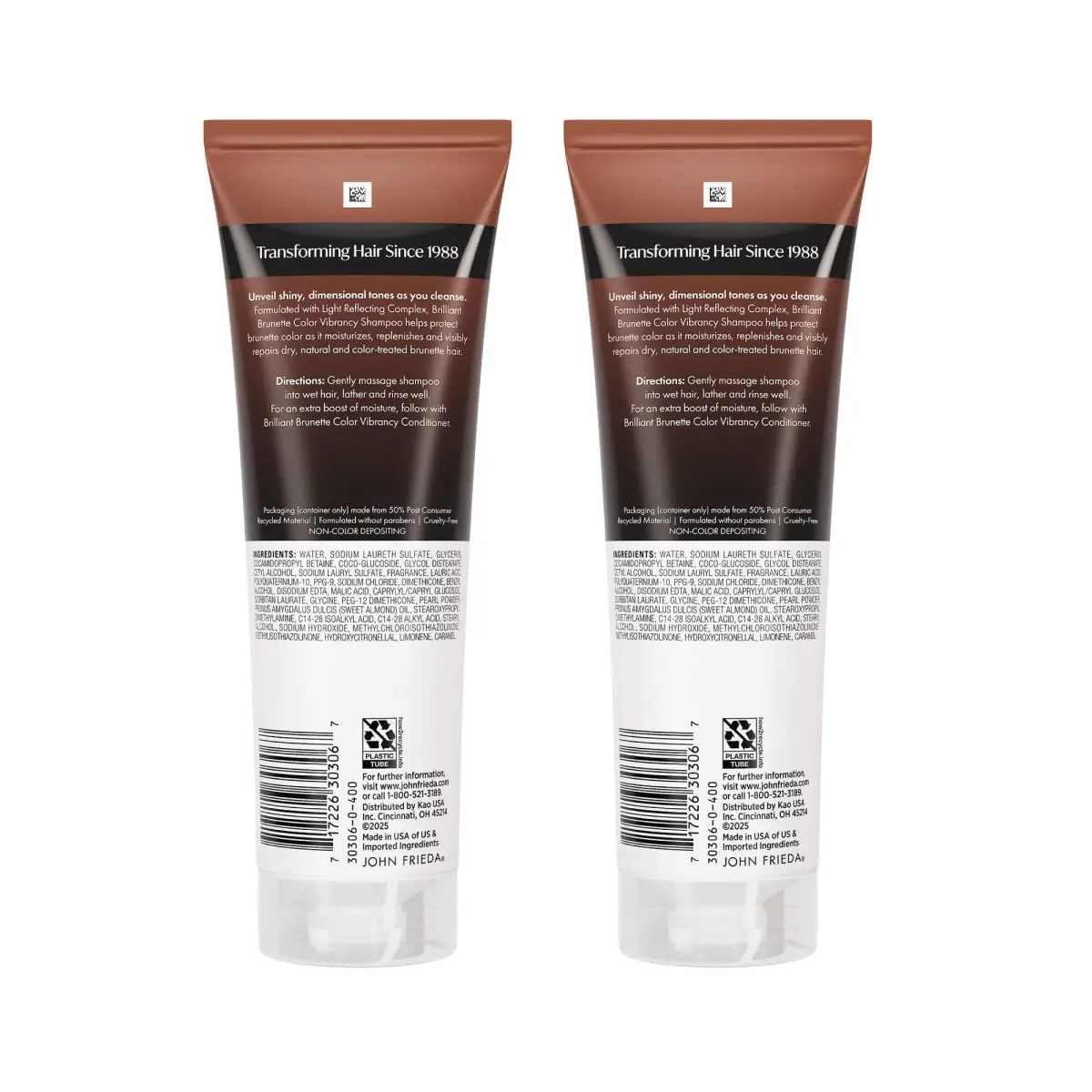 John Frieda Brilliant Brunette Color Vibrancy Shampoo 500ml (16.9 fl oz) | Enhances Brown Hair Tones - view 9