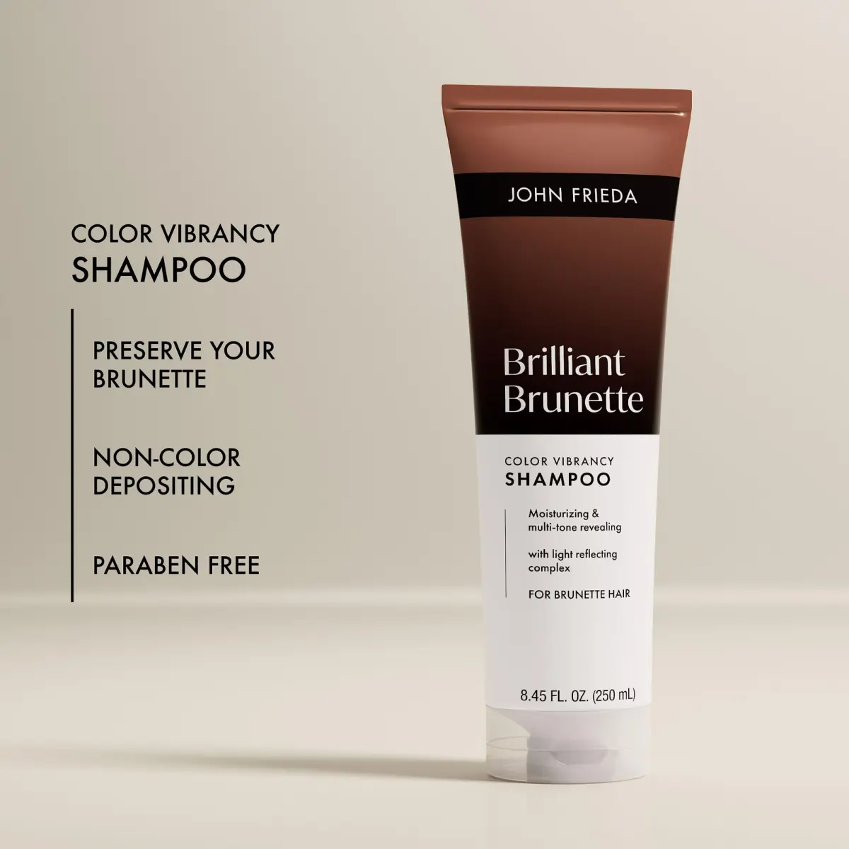 John Frieda Brilliant Brunette Color Vibrancy Shampoo 500ml (16.9 fl oz) | Enhances Brown Hair Tones - view 3
