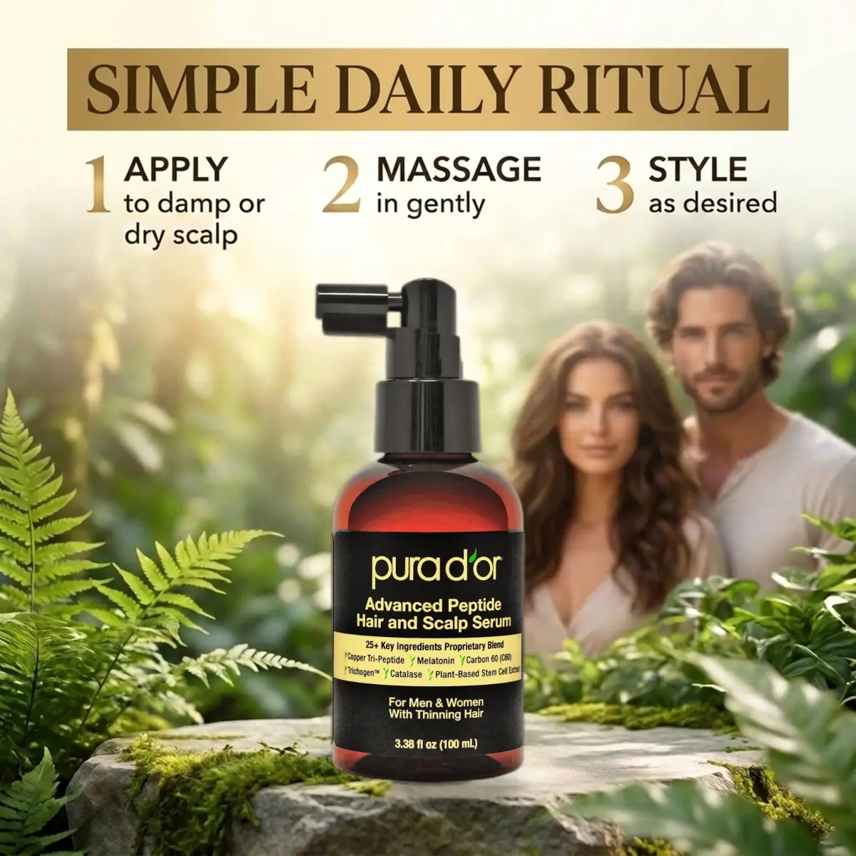 PURA D'OR Advanced Hair & Scalp Serum 99ml (3.3 Fl Oz) | Fuller Appearance Strands for Thinning Hair - view 6