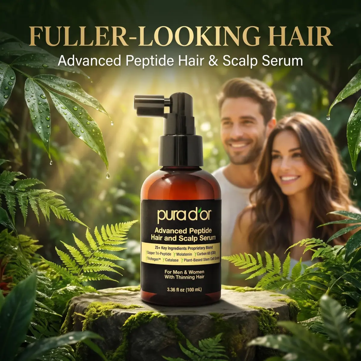 PURA D'OR Advanced Hair & Scalp Serum 99ml (3.3 Fl Oz) | Fuller Appearance Strands for Thinning Hair - view 2