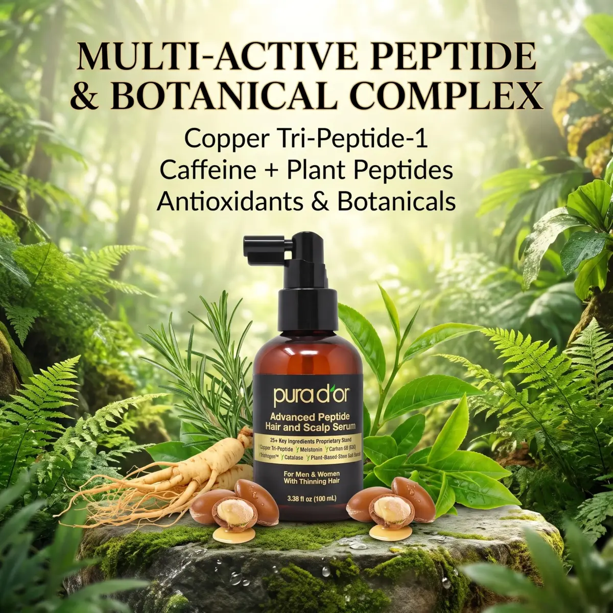 PURA D'OR Advanced Hair & Scalp Serum 99ml (3.3 Fl Oz) | Fuller Appearance Strands for Thinning Hair - view 3