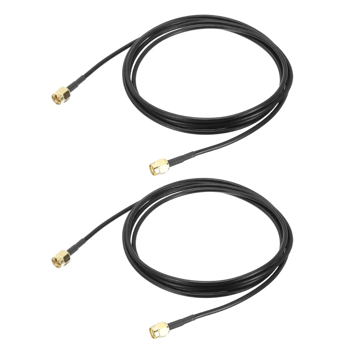 uxcell SMA Male to SMA Male Coaxial Cable 5 Feet RG174 2pcs | 50 Ohm Low Loss Extension - main product image