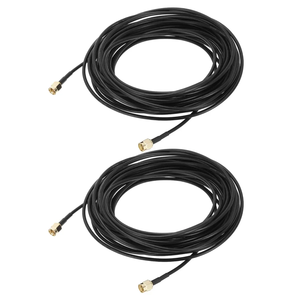 uxcell SMA Male to SMA Male Coaxial Cable 29.5 Feet (9m) RG174 50 Ohm 2-Pack | Low Loss Extension for Routers & Antennas - main product image