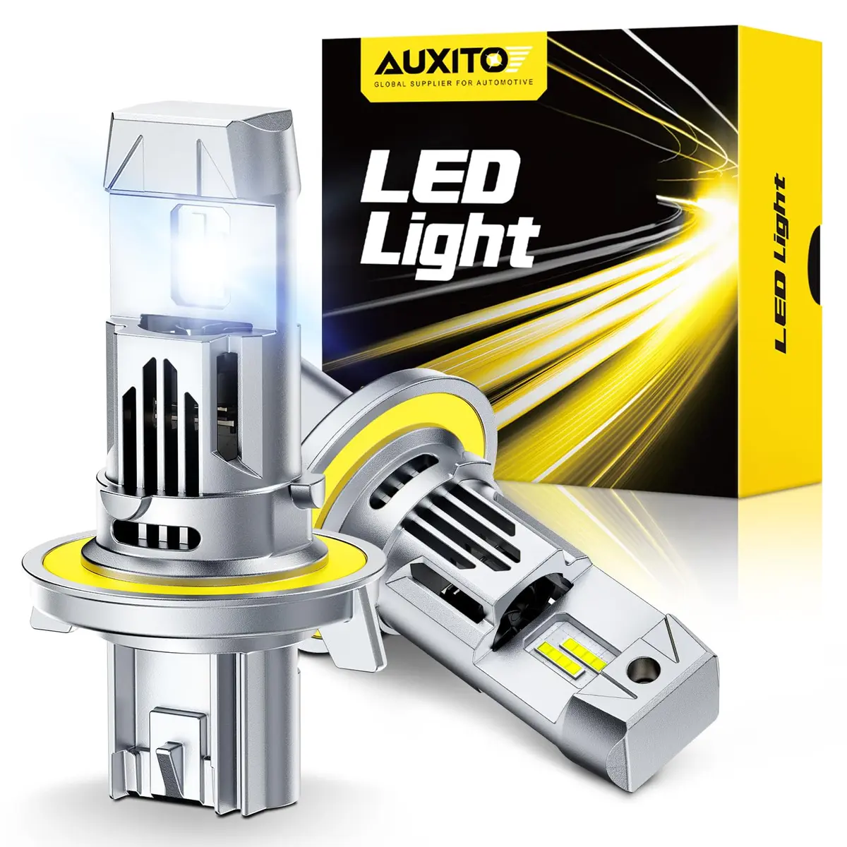 AUXITO H13/9008 LED Headlight Bulbs 80,000LM 6500K Cool White | 15X Brighter, Plug-N-Play, Pack of 2 - main product image
