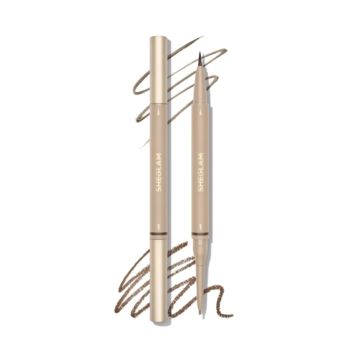 SHEGLAM Dual-Sided Eyebrow Pencil 03 Taupe | Waterproof Matte Cream & Liquid Pen - main product image