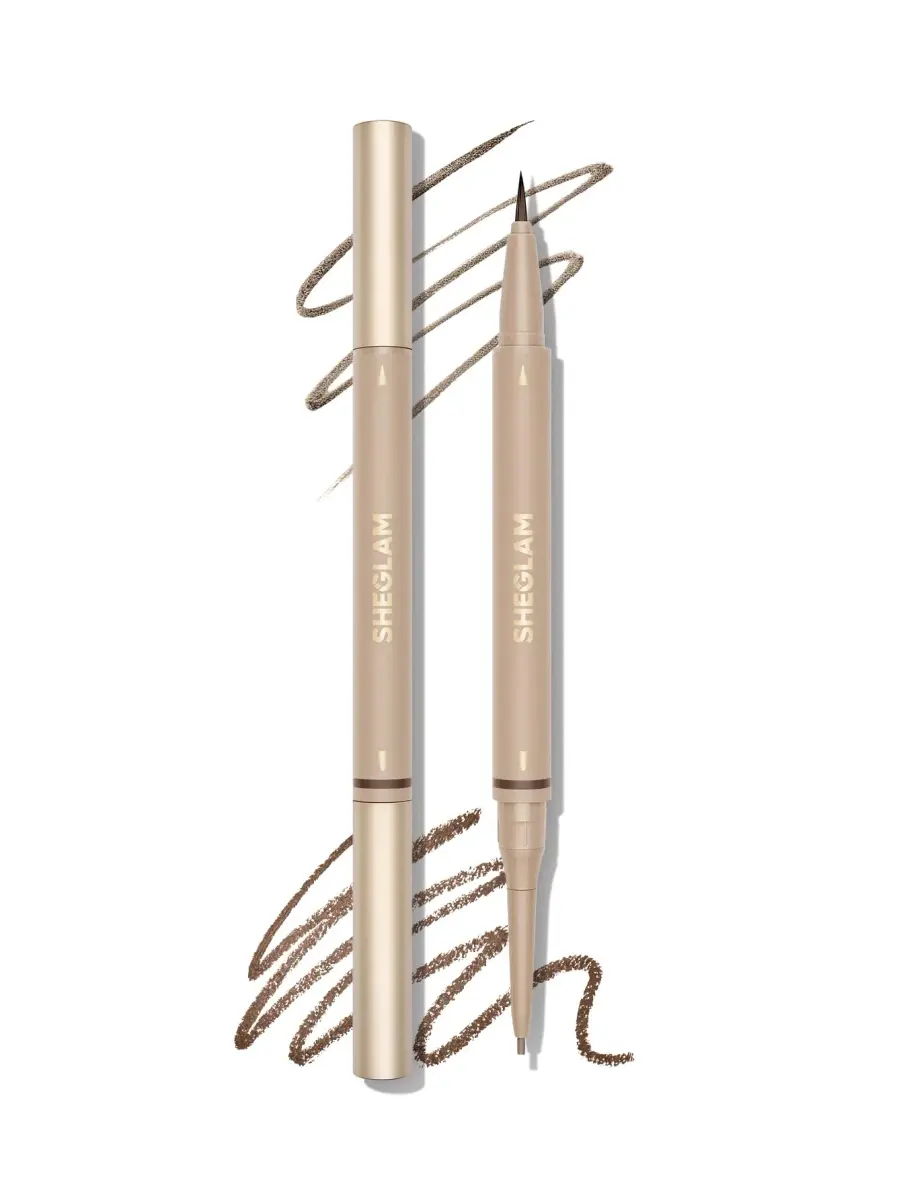 SHEGLAM Dual-Sided Eyebrow Pencil 03 Taupe | Waterproof Matte Cream & Liquid Pen - main product image