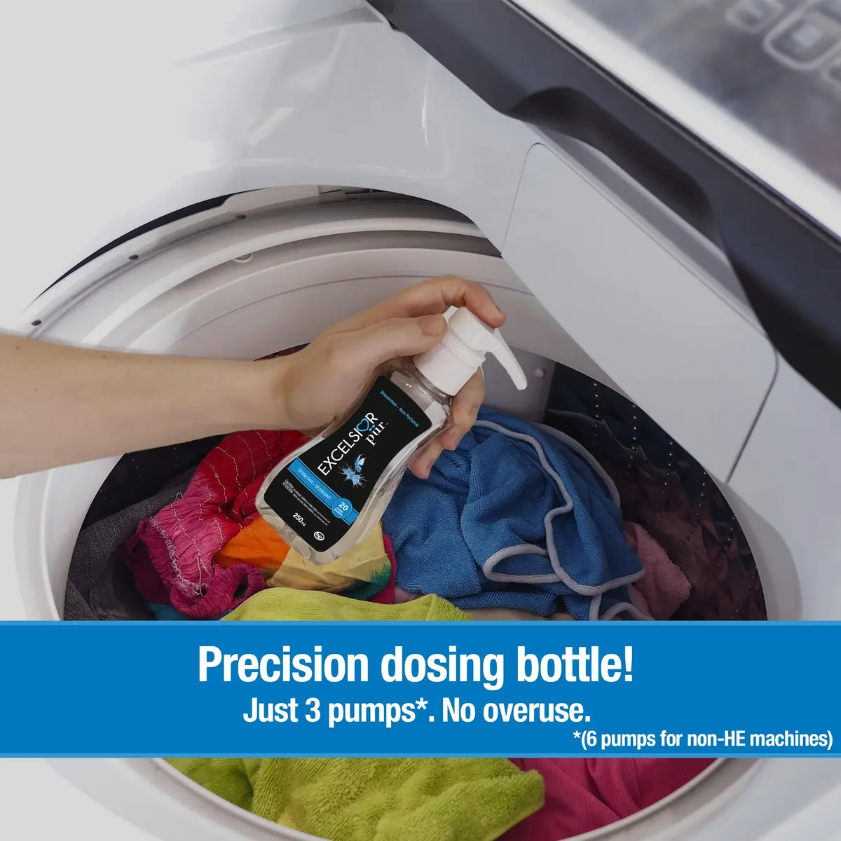 EXCELSIOR (Because You Love It) Pür 7.5x Ultra Concentrated Liquid Laundry Detergent 250mL | Fragrance-Free, 20 Loads - view 2