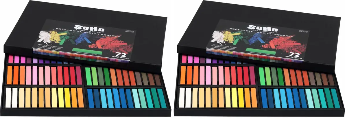 Soho Urban Artist Soft Pastel Sketch Squares - 72 Assorted Colors | Vibrant, Comfortable & Versatile for Artists - main product image