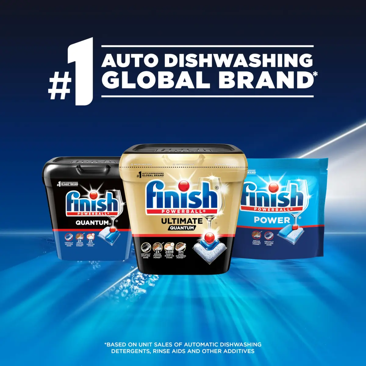Finish Quantum Dishwasher Pods 57 Count | 2X Grease Fighting Power, Virtually Spotless Shine - view 7