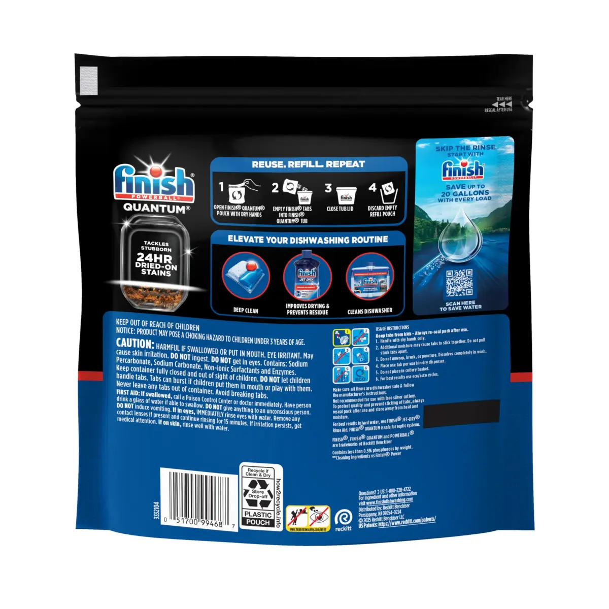 Finish Quantum Dishwasher Pods 57 Count | 2X Grease Fighting Power, Virtually Spotless Shine - view 9