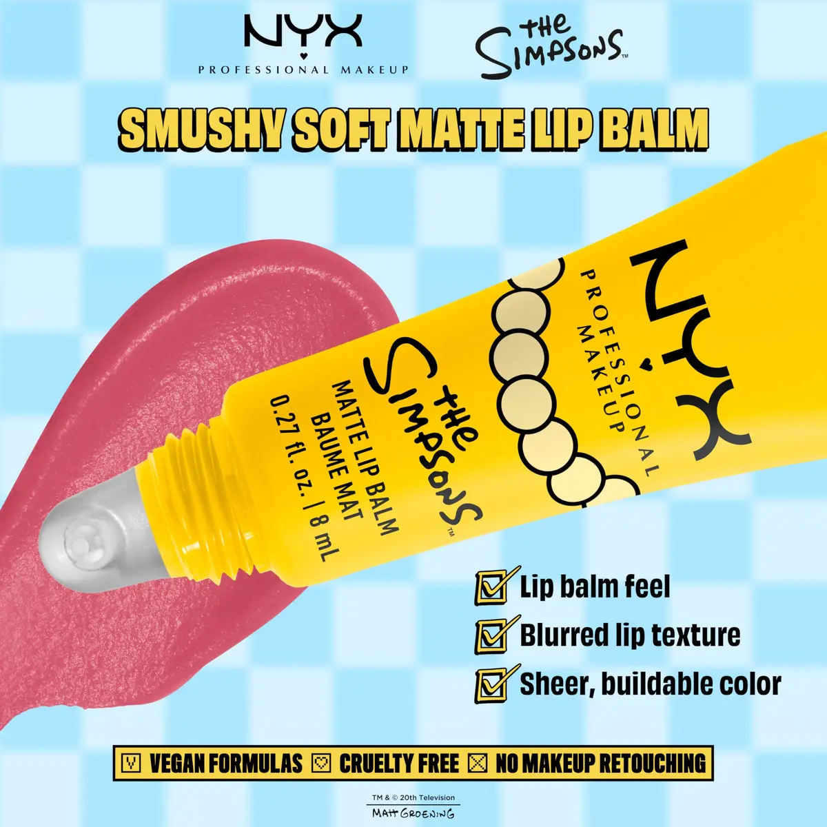 NYX PROFESSIONAL MAKEUP Simpson Smushy Matte Lip Balm 0.27 Fl Oz | Buildable, Hydrating, Blurring Lip Makeup - view 3