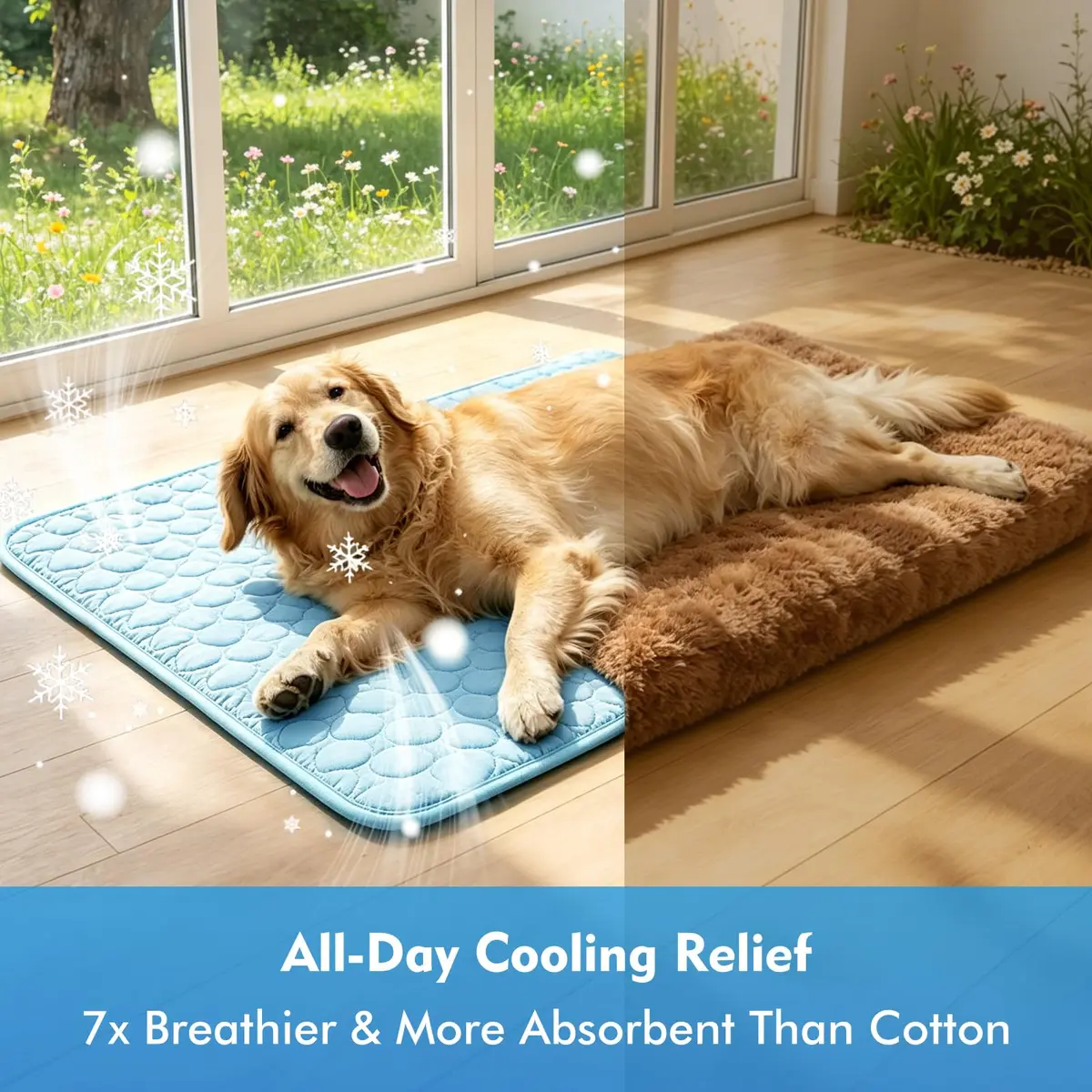 dgdgbaby Portable Dog Cooling Mat 22x28in | Self-Cooling Summer Pet Bed Pad - view 3