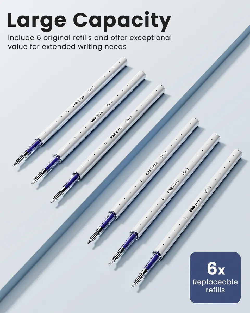 STAGEEK Gel Ink Rollerball Pens, 12 Pcs, Quick Dry, 0.7mm, Blue | Smooth Writing for Office & School - view 5