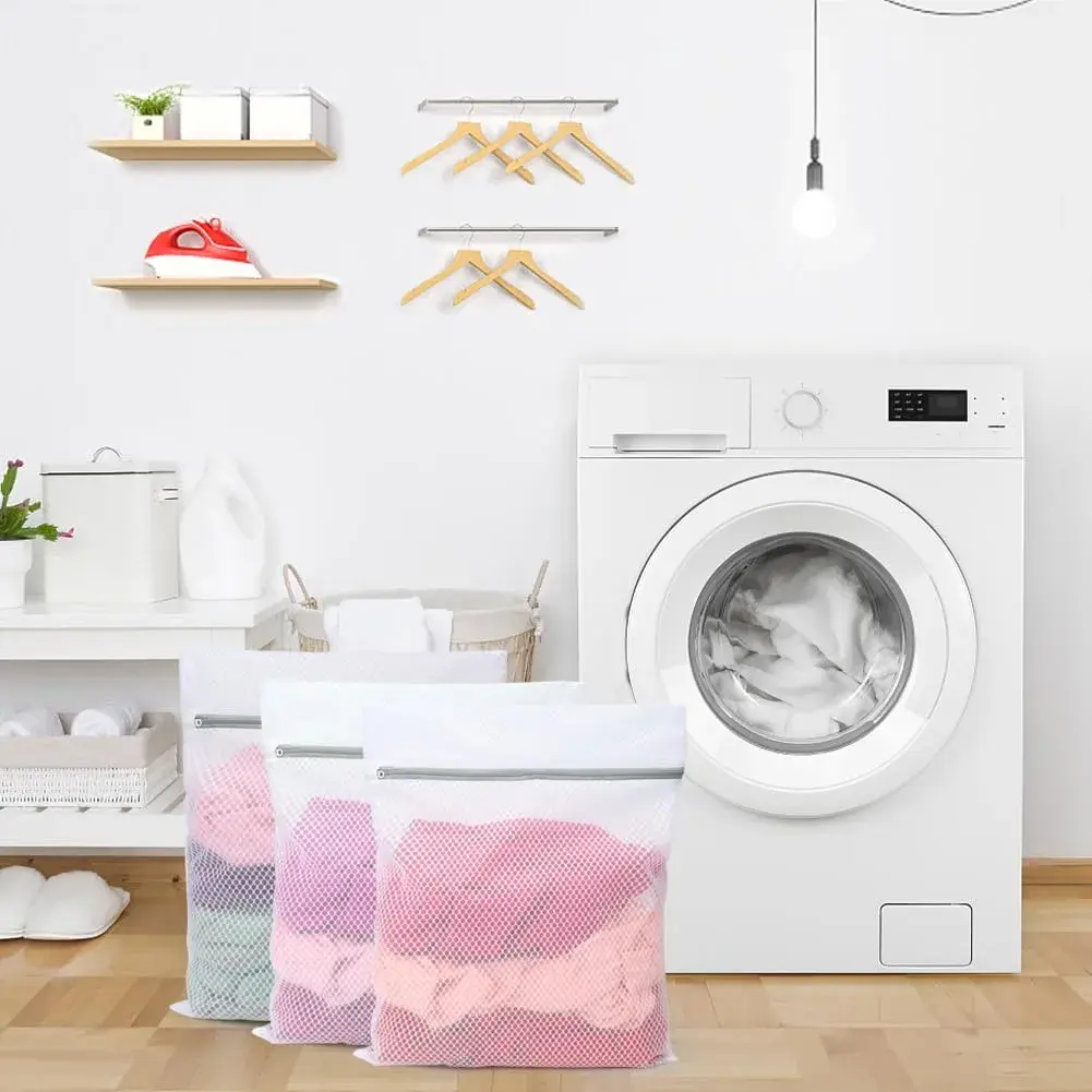 Vivifying Large Honeycomb Mesh Laundry Bags 3 Pack 52cm x 42cm | Protects Delicates in Wash & Dry Cycles - view 6
