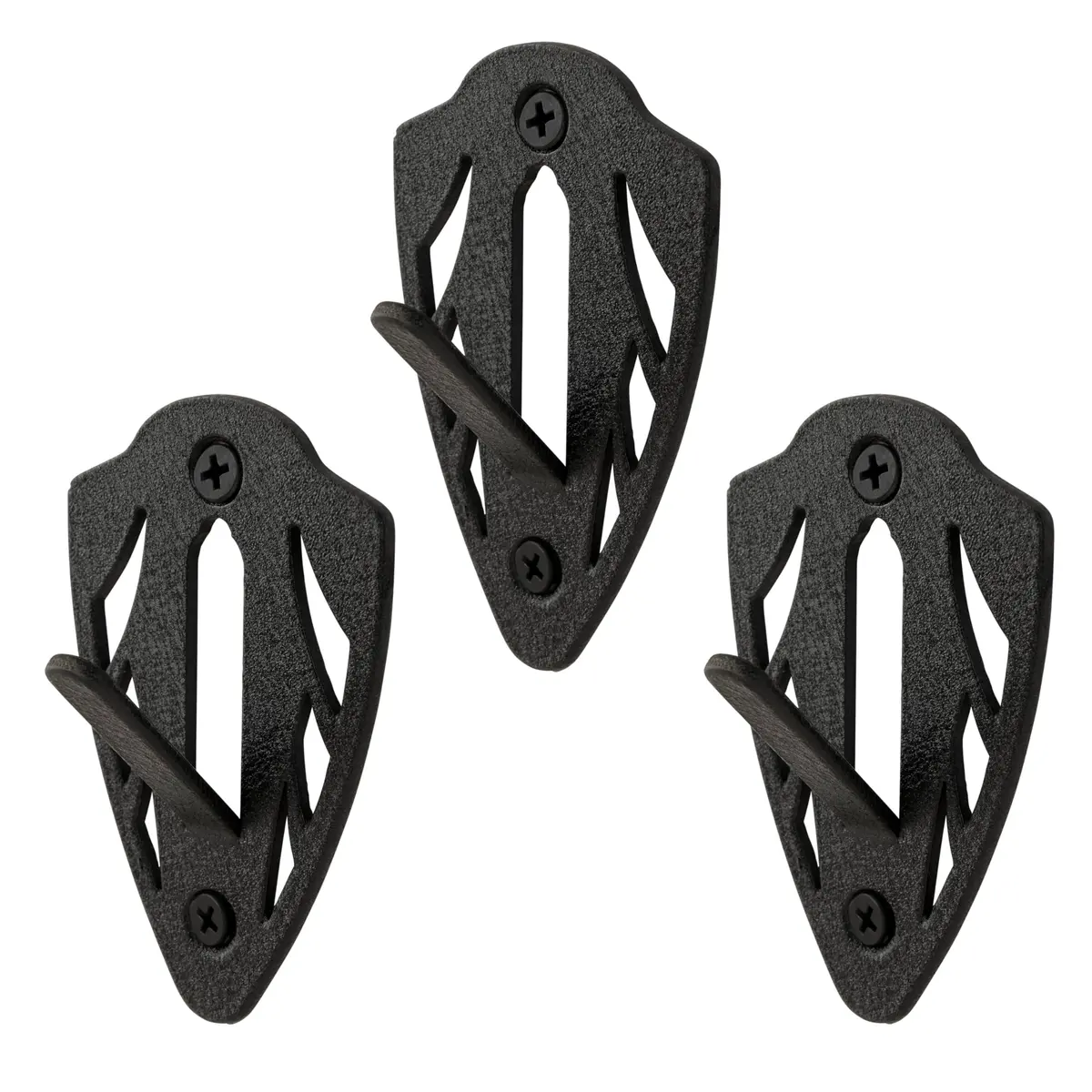 AC Allen Storage Hook 3-Pack | Solid Steel European Skull Mount Hangers for Deer | Low-Profile Trophy Display with Easy Wall Installation - Black - main product image