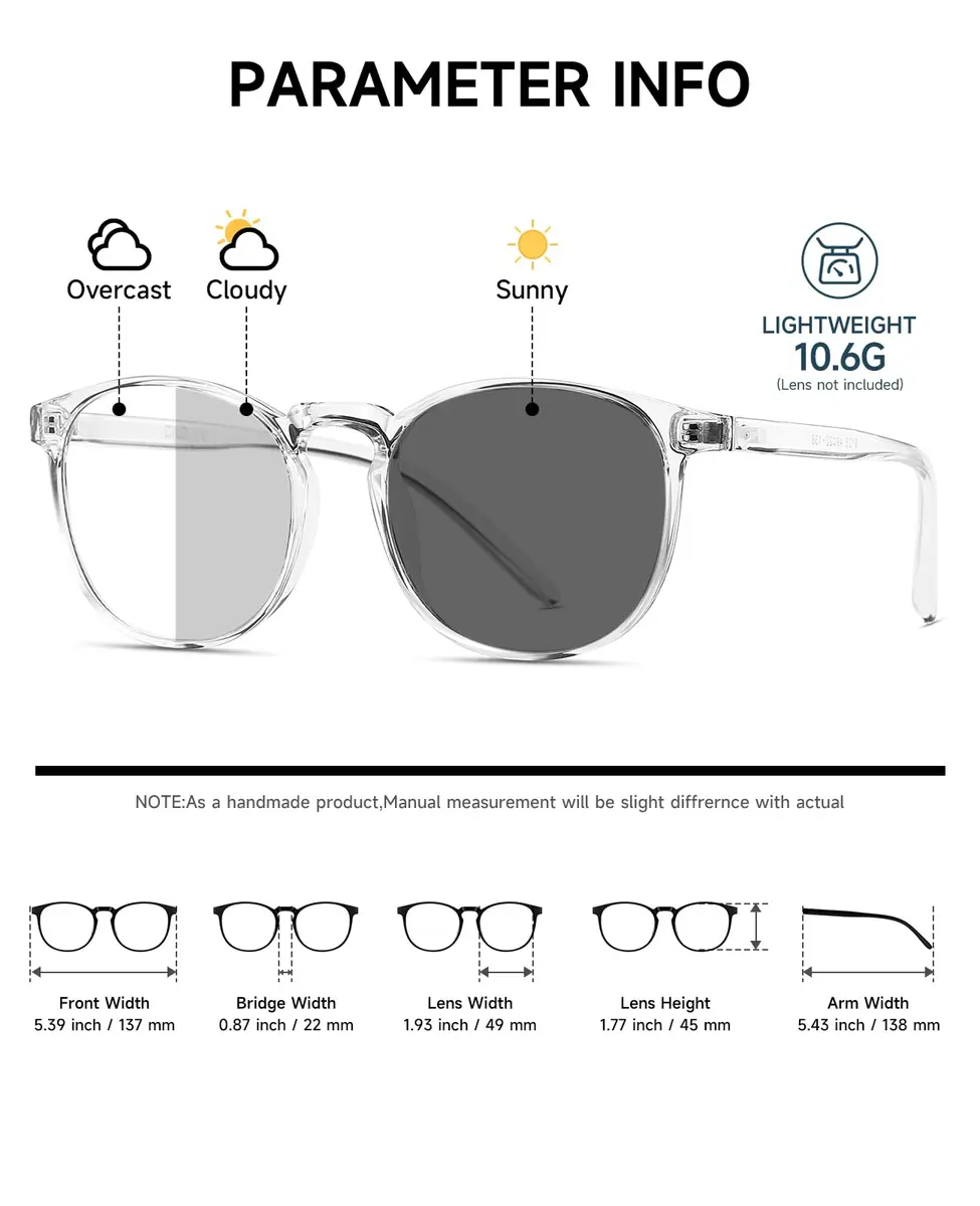 CNLO Blue Light Blocking Glasses Crystal | Anti-Blue Light Tinted Lenses - view 2