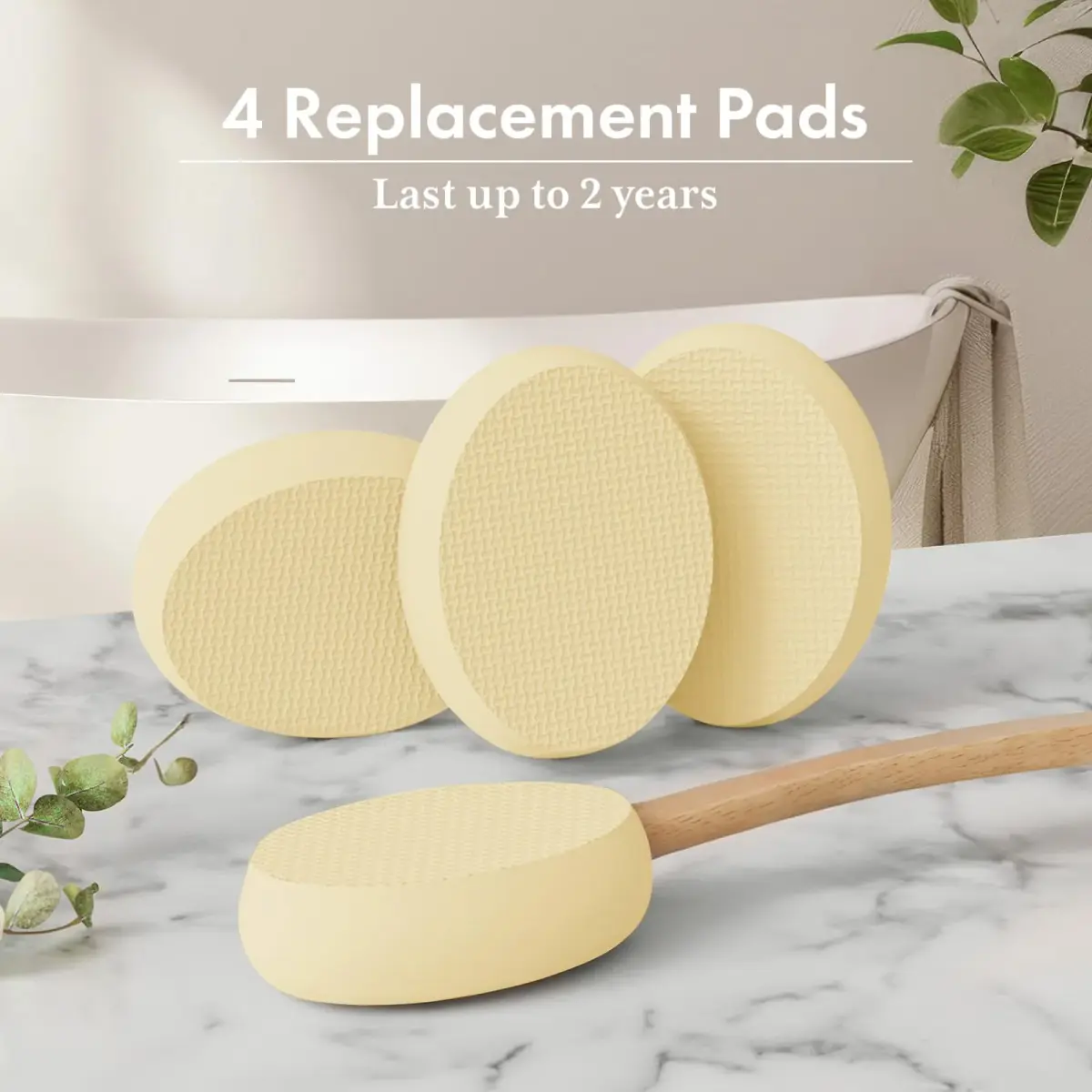AmazerBath Lotion Applicator Yellow with 4 Replacement Pads | FDA Approved for Daily Living Aids - view 6
