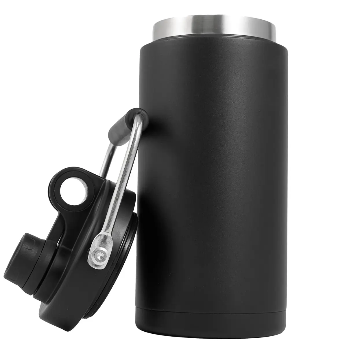 Kerilyn Insulated Half Gallon Jug with Handle, 1893ml (64oz) Stainless Steel Water Bottle | Vacuum Insulated for 48 Hrs Cold, 24 Hrs Hot, Black - main product image