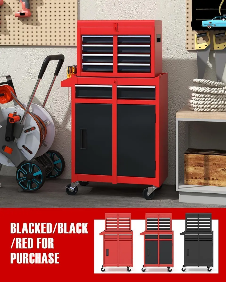 ARNOT 2-in-1 Rolling Tool Chest with 5 Drawers | Heavy-Duty Metal Storage for Garage & Workshop - view 7