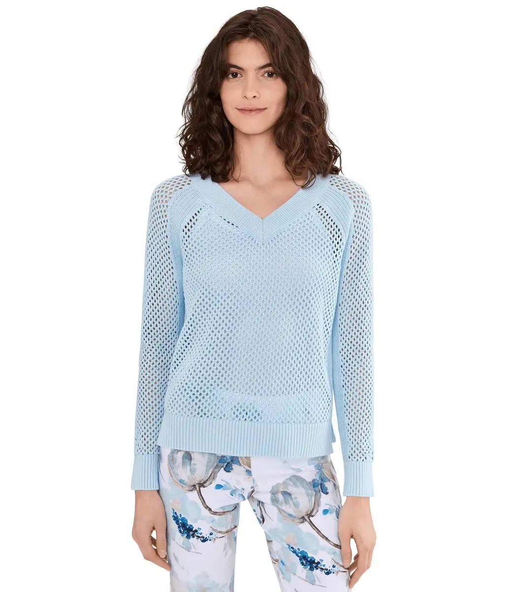 Elliott Lauren Womens Open Mind Lavender Sweater | Cotton Regular Fit LG - main product image