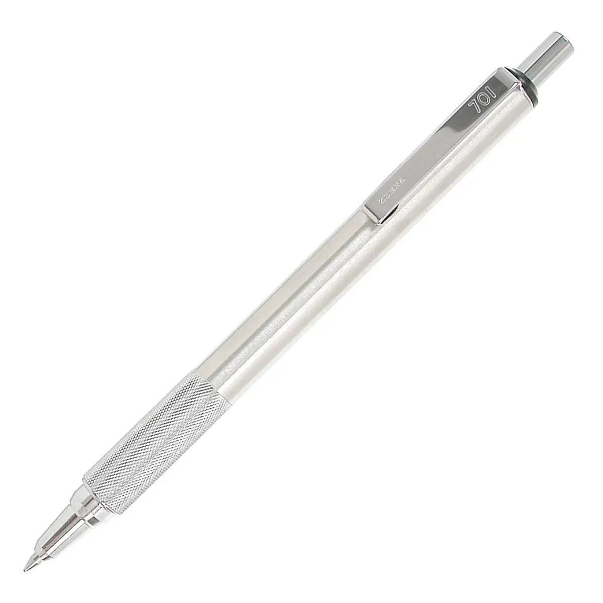 Zebra Pen F-701 Retractable Ballpoint Pen 0.8mm | Stainless Steel Barrel, Black Ink, Pack of 2 - view 3