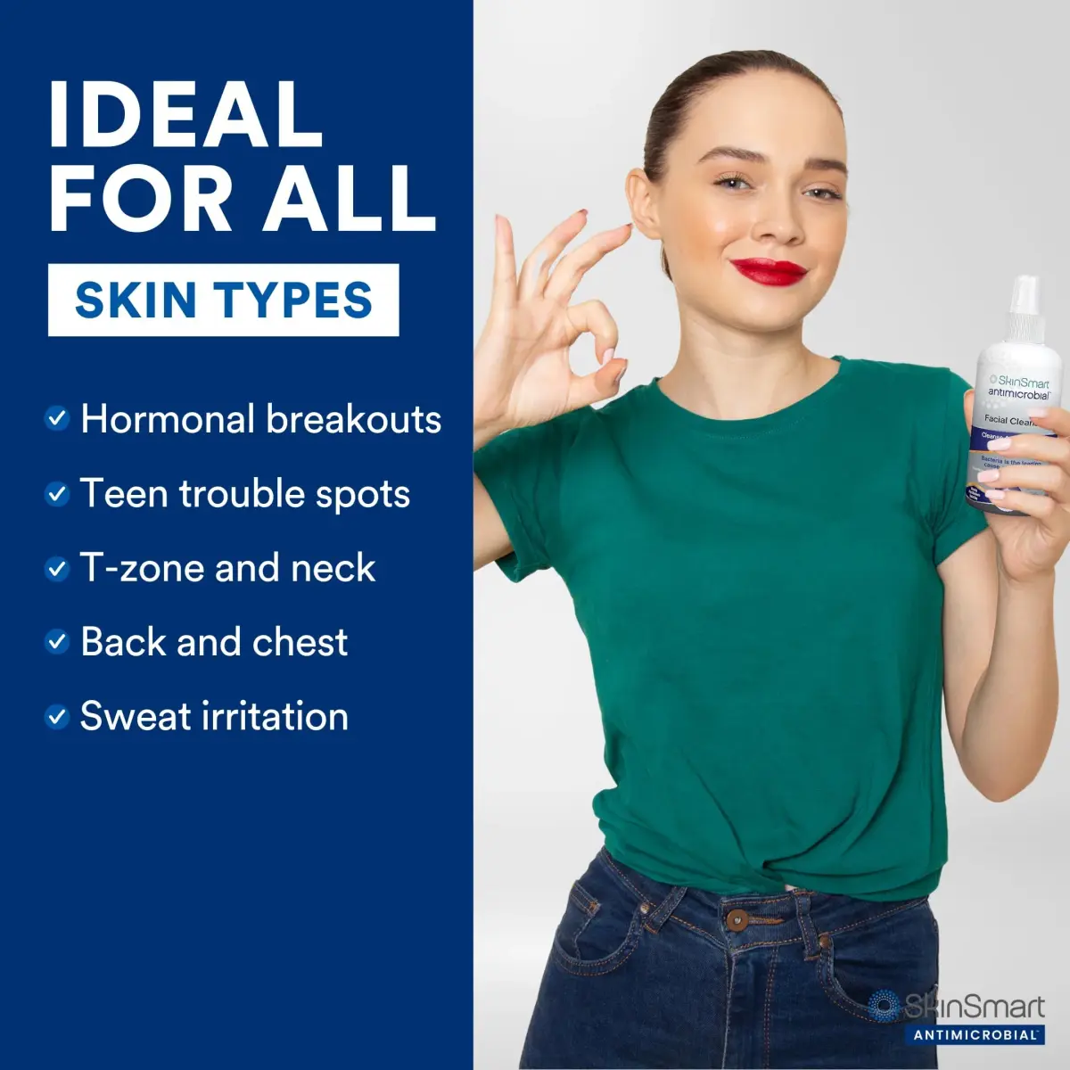 SkinSmart Antimicrobial Facial Cleanser Spray 200ml (2 Pack) | Targets Breakout Bacteria Without Drying - view 6