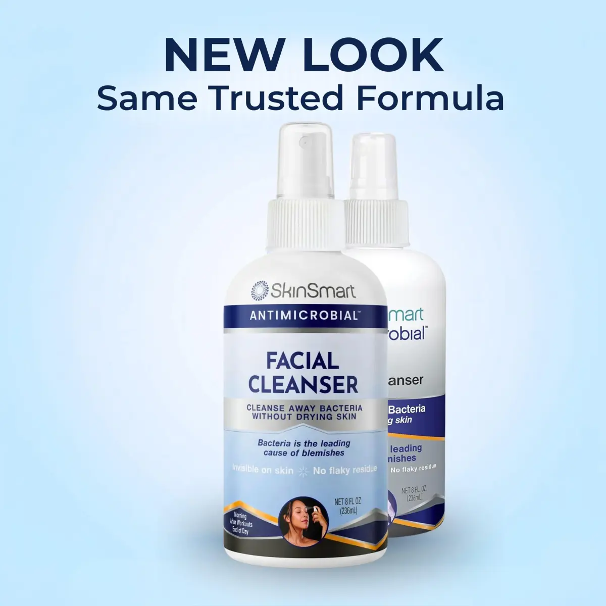 SkinSmart Antimicrobial Facial Cleanser Spray 200ml (2 Pack) | Targets Breakout Bacteria Without Drying - view 2