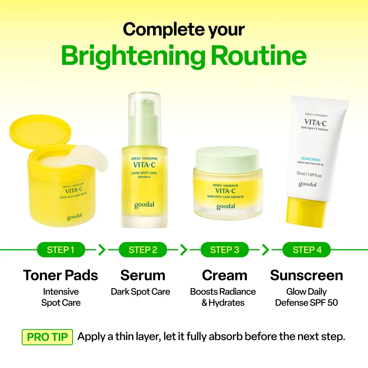 GOODAL Vitamin C Dark Spot Brightening Serum | 5% Niacinamide & Green Tangerine | Gentle Daily Facial Serum for Radiant Skin | Korean Skincare | 1.01 fl oz (30ml) - view 8