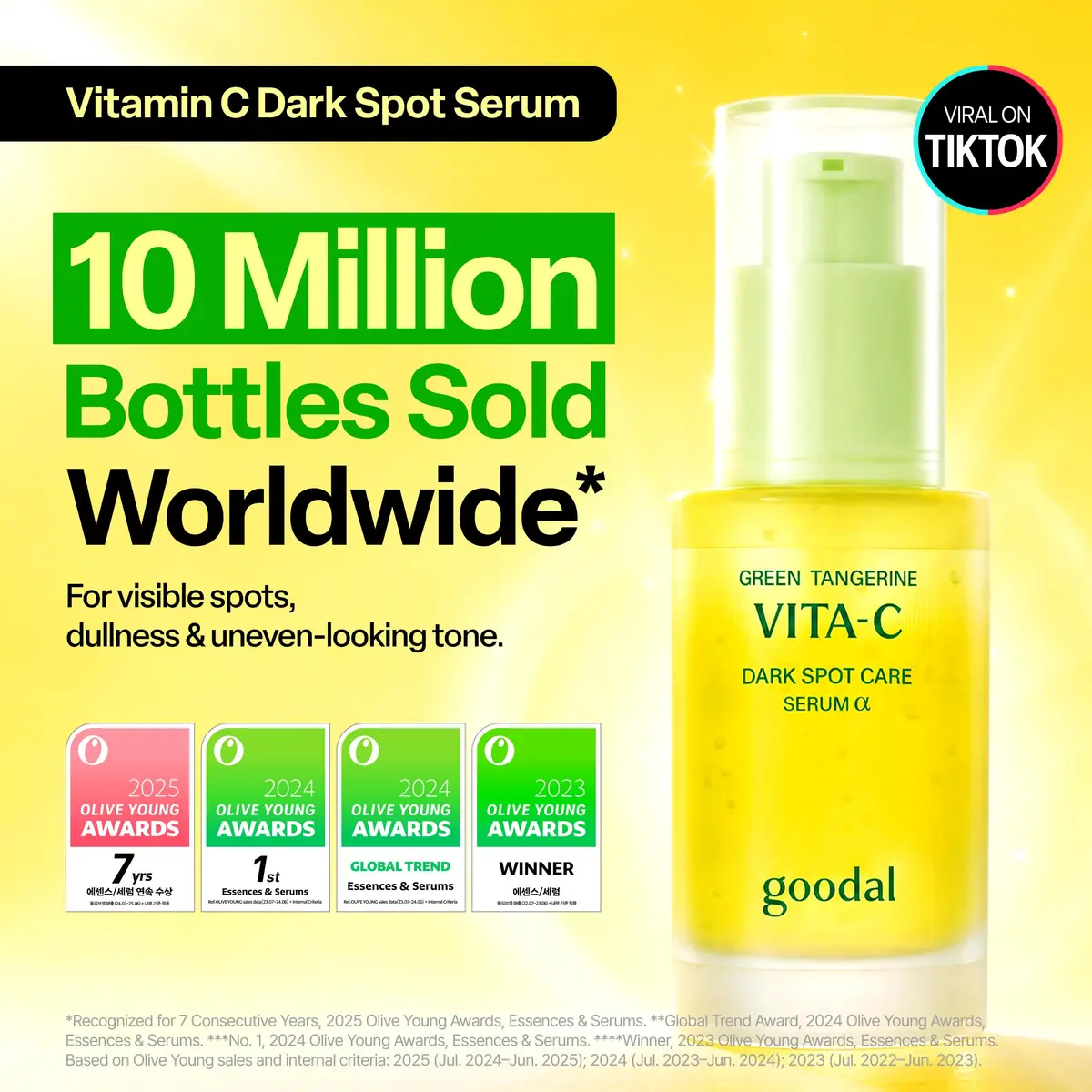 GOODAL Vitamin C Dark Spot Brightening Serum | 5% Niacinamide & Green Tangerine | Gentle Daily Facial Serum for Radiant Skin | Korean Skincare | 1.01 fl oz (30ml) - view 2