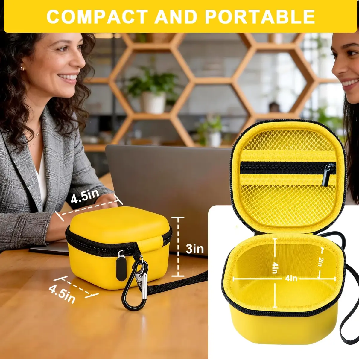 Comecase Hard EVA Shell USB Flash Drive Case | Holds 16 USB Drives with Mesh Pocket & Hand Strap - view 4