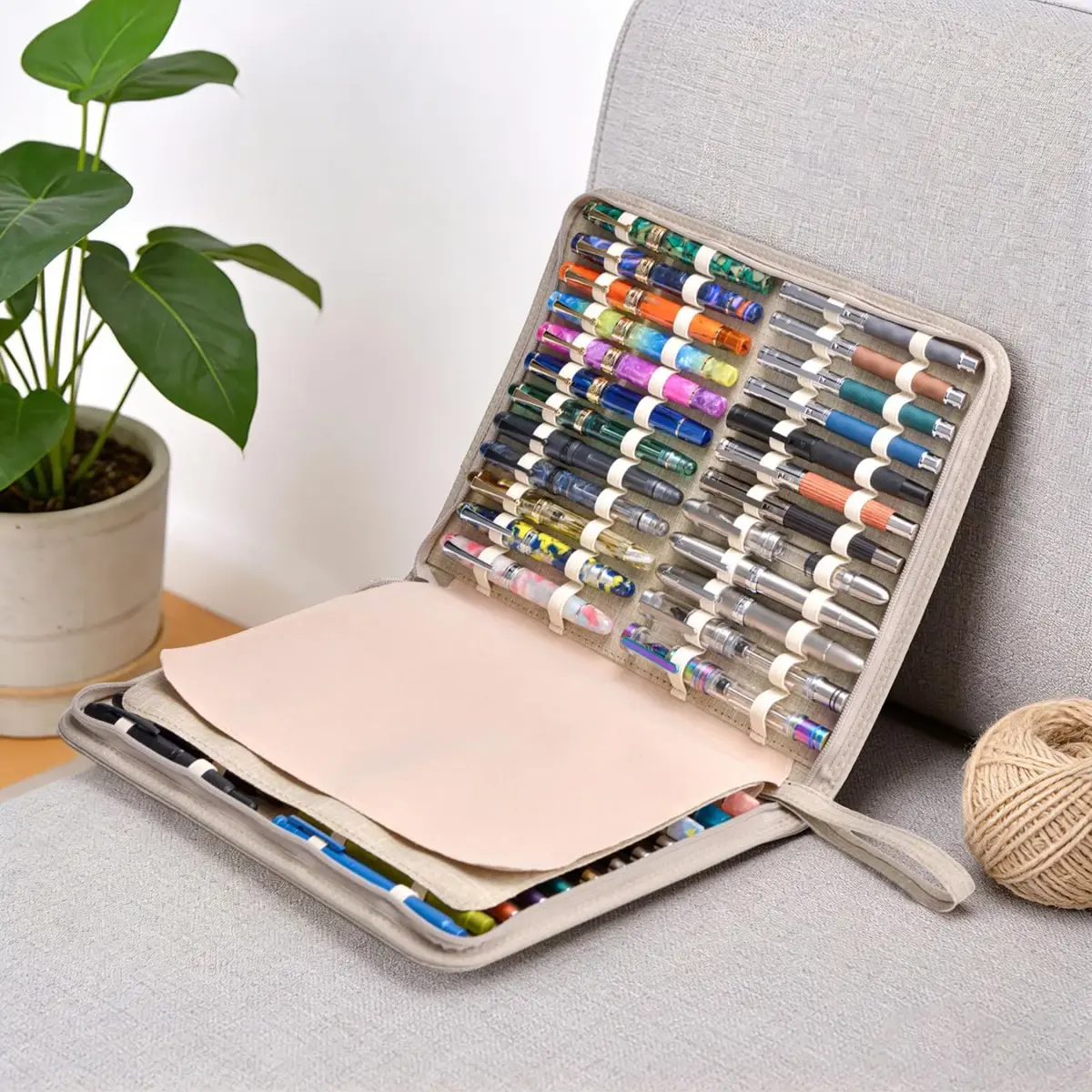 erofa 48 Slot Fountain Pen Case 420g (14.8 oz) | Water-Resistant Canvas Organizer for Collectors - view 5