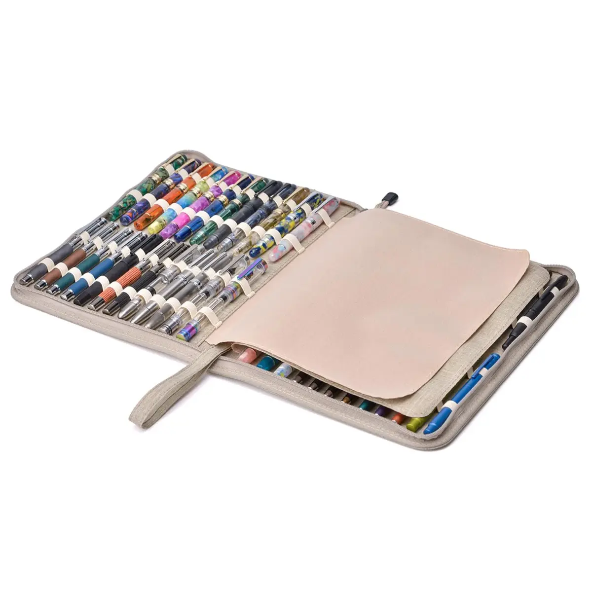 erofa 48 Slot Fountain Pen Case 420g (14.8 oz) | Water-Resistant Canvas Organizer for Collectors - view 2