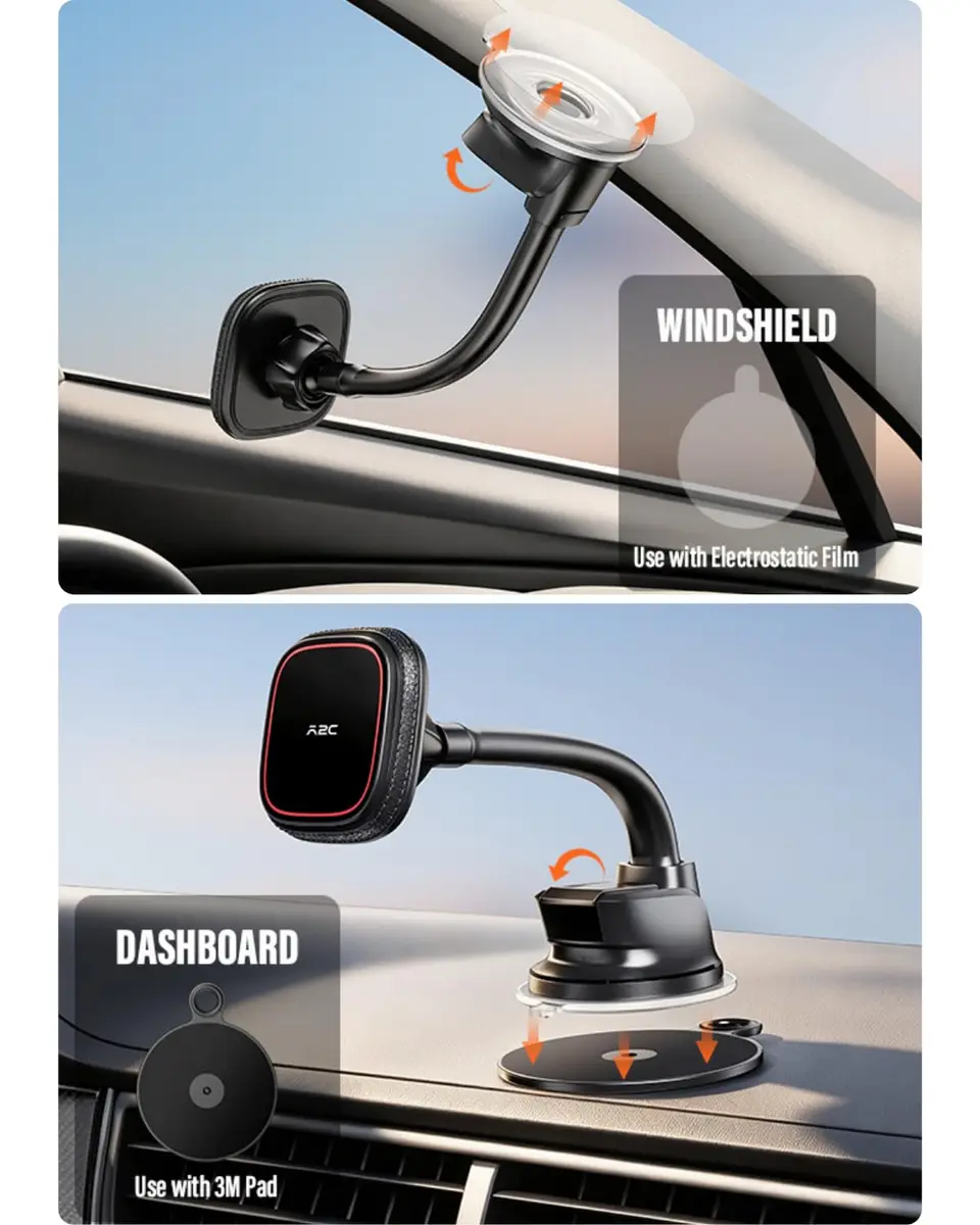 APPS2Car MagSafe Car Phone Mount with Flexible Gooseneck Arm | Secure Magnetic Hold & 360° Rotation - view 7