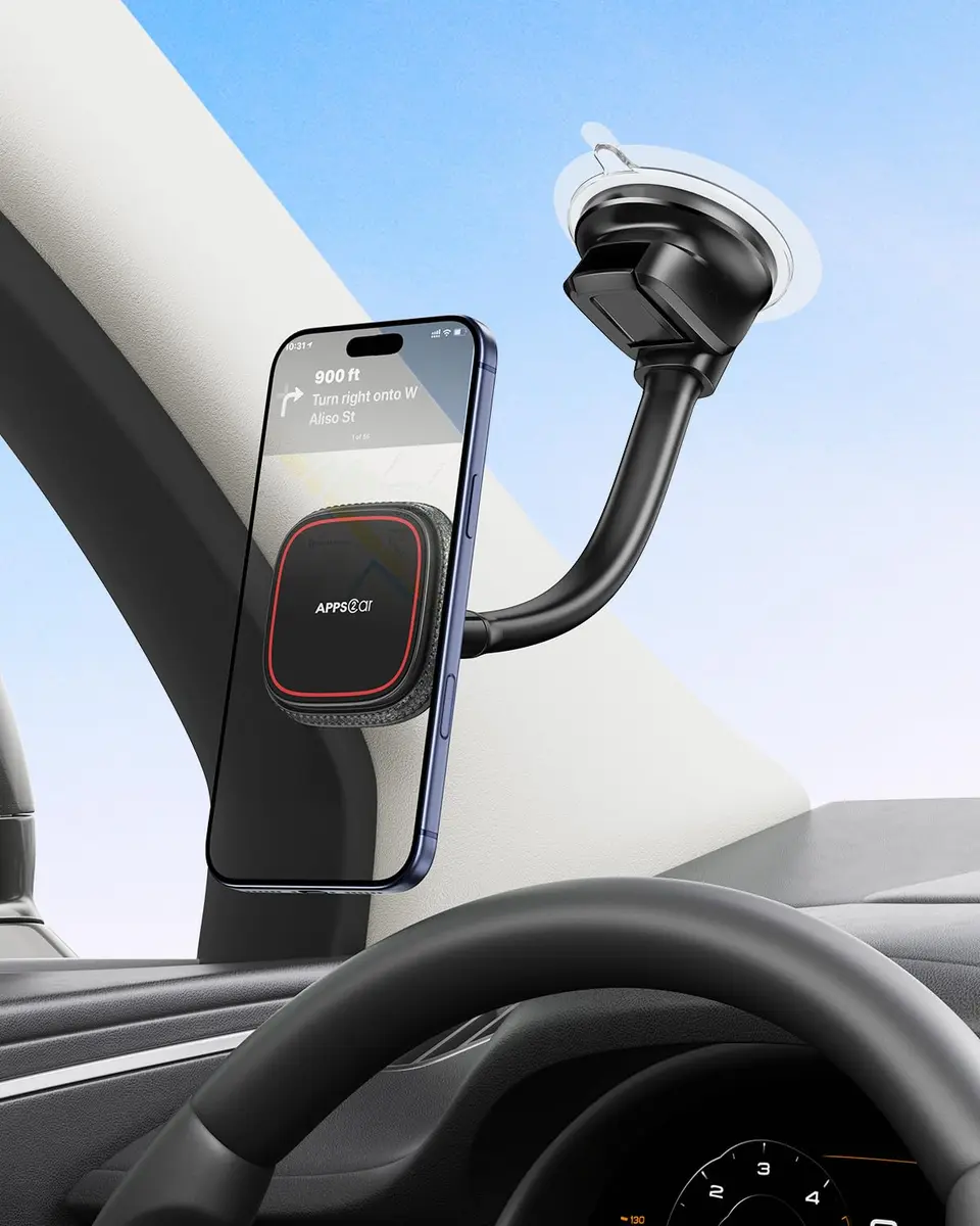 APPS2Car MagSafe Car Phone Mount with Flexible Gooseneck Arm | Secure Magnetic Hold & 360° Rotation - view 8